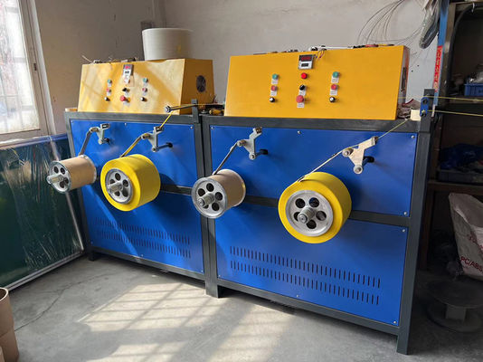 Equipamento de correia de embalagem de PP, máquina de fabricação de correia de PP, com motor GUGAO, máquina de enrolar de estação dupla