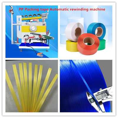 Máquinas de plástico Linha de produção de correias PP Sistema de controlo PLC, equipado com máquina automática de enrolamento servo