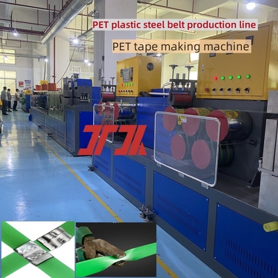 Máquinas de plástico Máquina de fabricação de cintos PET de alta velocidade Linha de produção de cintos PET de plástico de aço para controle de tela sensível ao toque PLC