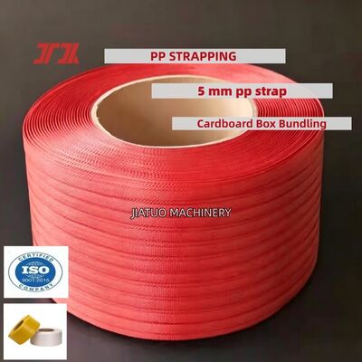 Correia de embalagem PET PP de alta velocidade, cintas PP brancas de 12 mm adequadas para agrupamento de frutas de alta resistência à tração