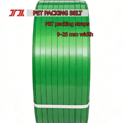 Cinturão PET Plástico Cinturão de aço 16 mm Cinturão de correia verde PET Cinturão de PET para correia automática