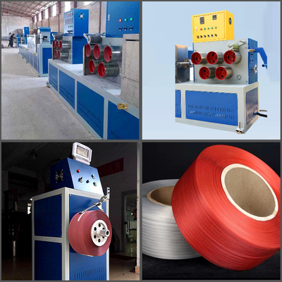 200kg/H PP prendem com correias a linha 3.6*1.2*4M PP Packing Belt Machine da extrusão da faixa