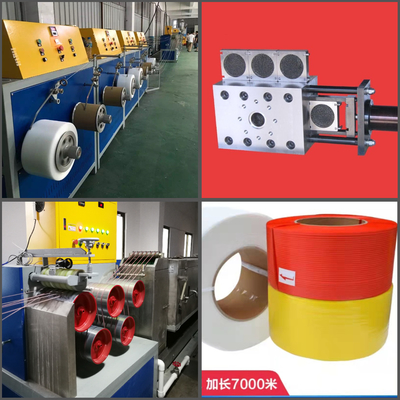 200kg/H PP prendem com correias a linha 3.6*1.2*4M PP Packing Belt Machine da extrusão da faixa
