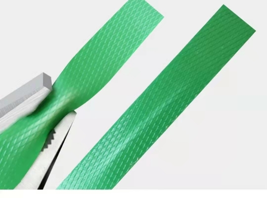 Resistentes de colocação de correias da faixa durável do ANIMAL DE ESTIMAÇÃO da cor verde gravados alisam para a embalagem