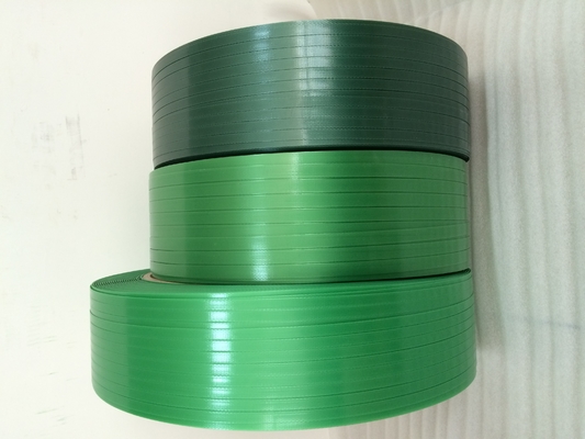 poliéster de embalagem plástico verde do ANIMAL DE ESTIMAÇÃO da correia de 16mm que prende com correias para o rolo/caixa/pálete