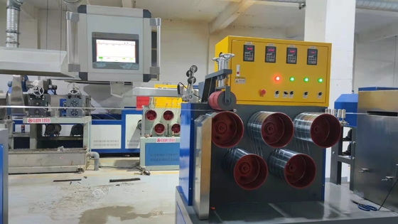 Linha de produção plástica correia da correia do controle do PLC de fita da embalagem do ANIMAL DE ESTIMAÇÃO que faz a máquina
