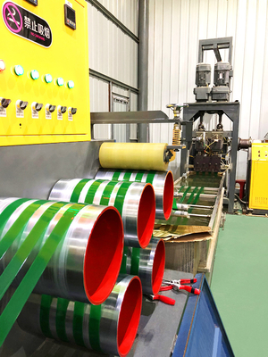 Máquina automática de fabricação de tiras de PET de 400 kg/h, extrusora de banda de tiras de largura de 19 mm com controle PLC