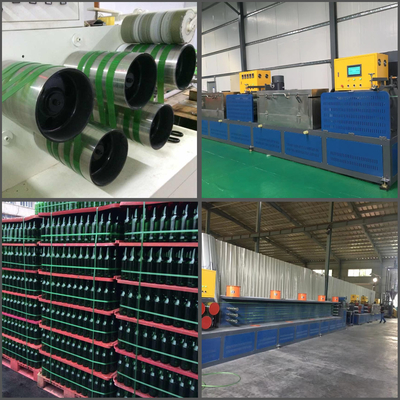 Máquina automática de fabricação de tiras de PET de 400 kg/h, extrusora de banda de tiras de largura de 19 mm com controle PLC