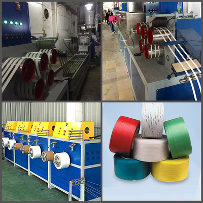 Máquina para fabricar cintas PET poliéster PP linha de produção de controle PLC