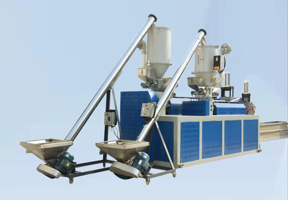 Máquina de fabricação de cordas de sanduíche de PP de duplo parafuso de 5-19 mm com controle PLC