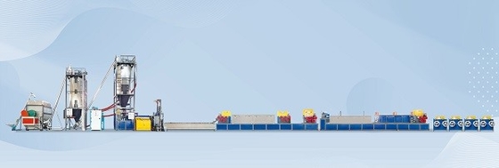 Linha correia da extrusão da correia do ANIMAL DE ESTIMAÇÃO do controle do PLC do ANIMAL DE ESTIMAÇÃO de 580-620KGS/H que faz a máquina