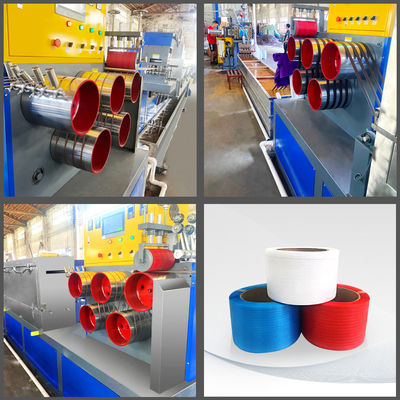 Máquina de fabricação de cintas de polipropileno PP de 45-50KW pode usar material 100% reciclado de PP