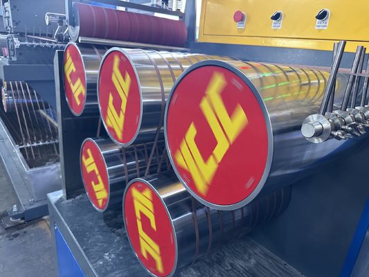 Máquina de fabricação de tiras de embalagem de PP com controle PLC GUGAO Motor Tela de banda extrusora Não-ferrugem Tela de embalagem de plástico PP PET