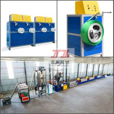 200 kg/H Linha de extrusão de tiras de poliéster PET Linha de produção de tiras de PET de plástico e aço