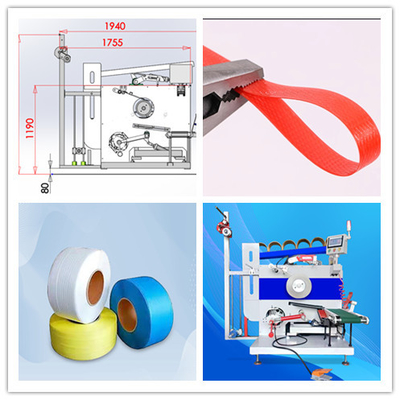 Ferramenta de enrolamento de correia versátil Paragem automática com tubo de papel 203mm * 165-195mm