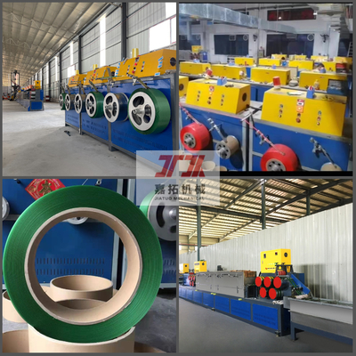 Máquina de fabricação de tiras de PET de alto desempenho com largura de 5-19 mm e dobrador de estação dupla
