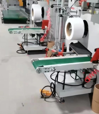 Máquina de enrolar banda de amarração totalmente automática com controle de tela sensível ao toque, enrolador de servo, enrolamento automático