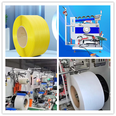 Máquina de enrolar banda de amarração totalmente automática com controle de tela sensível ao toque, enrolador de servo, enrolamento automático