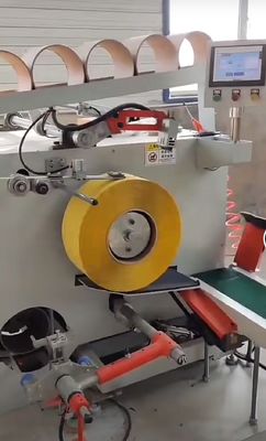 Máquina de enrolar o cinto de embalagem de PP máquina de enrolar automática máquina de enrolar servo máquina de enrolar controle de ecrã táctil PLC