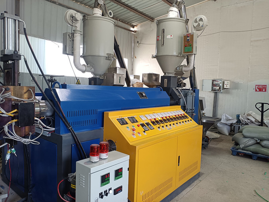 Equipamento de correia de embalagem de PP, linha de produção de correia de PP com velocidade ajustável, largura: 5-19mm, 100-500KG/H