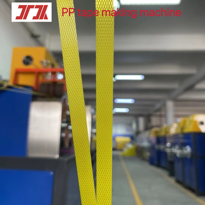 Linha de produção de cintos de embalagem de PP, máquina de fabricação de cintos de PP controlada por PLC, largura: 5-19mm, espessura: 0,3-1,2mm