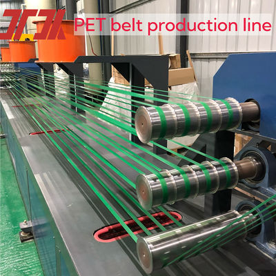 Linha de extrusão de tiras de PET com motor principal GUGAO de 37 kW e torre de pré-secagem de 5000L