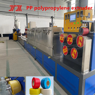 Equipamento de produção de extrusores de plástico personalizados de correias PP com máquina de enrolamento automática com largura de 5-19 mm