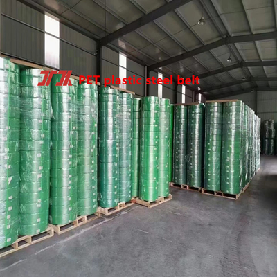 fita de embalagem PET resistente a altas temperaturas e UV largura 9-32 mm Força de tração 200-1500KG