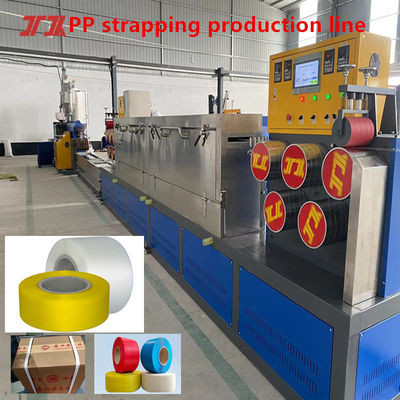 100% de material reciclado PP máquina de cinto de embalagem com sistema de controle PLC e enrolador automático