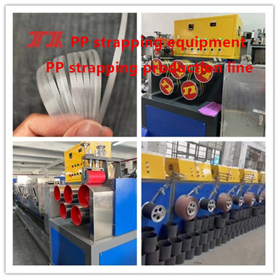 Sistema de controlo PLC Linha de produção de extrusores de tiras de embalagem PP com câmbio sem parar Velocidade de funcionamento 300 m/min