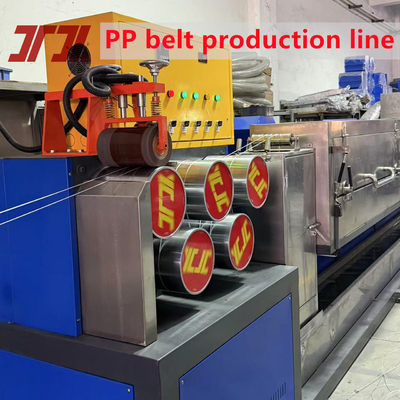 Sistema de controlo PLC Linha de produção de extrusores de tiras de embalagem PP com câmbio sem parar Velocidade de funcionamento 300 m/min