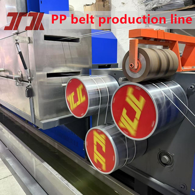 Sistema de controlo PLC Linha de produção de extrusores de tiras de embalagem PP com câmbio sem parar Velocidade de funcionamento 300 m/min