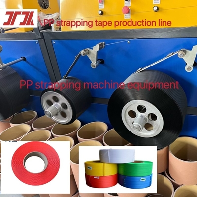 Máquina automática de fabrico de tiras de 5 a 19 mm (6 linhas) de faixa de fixação de fibras de polipropileno com trocador sem parar