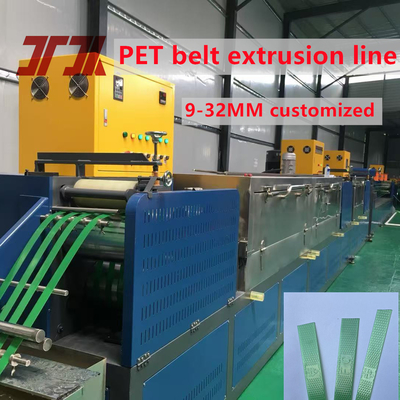 Máquina de produção de tiras de PET de parafuso único de saída dupla com enrolador automático de grau