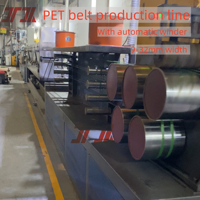 9-32mm PET Flakes Pet Material Plástico Cinturão de Embalagem Faixa Linha de produção de Pet Strap com enrolador automático