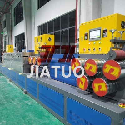 9-32mm customizadas correias de animais de estimação Máquina de fabricação de saída dupla com enrolador automático e 350-850kg de força