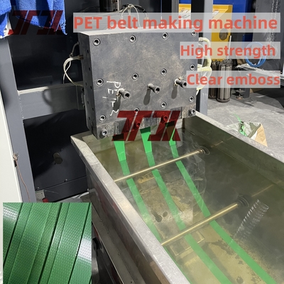 9-32mm customizadas correias de animais de estimação Máquina de fabricação de saída dupla com enrolador automático e 350-850kg de força