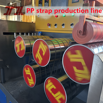 Máquina de Fabricação de Faixas de PP de Capacidade 280 kg/H com Enrolador Automático e 4 filtros de circulação de rede