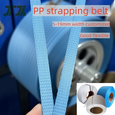 5-19mm Banda de correia de plástico Pp personalizada para embalagens de móveis de caixas de papelão com comprimento longo e boa flexibilidade