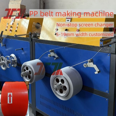 Máquina de fabricação de extrusores de banda de filamento de PP de 100-120 kg/h, com enrolador automático e sistema de controlo PLC