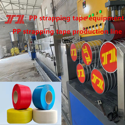 Sistema de controlo PLC PP Máquina de fabricação de cinturão de cinta de embalagem de plástico com moldes de ajuste Largura 5-19 mm