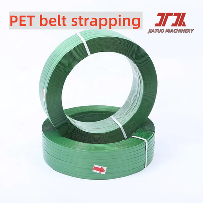 Forte tensão em relevo verde de plástico PET Usar para paletes Embalagem de carga pesada 9-32mm Tolerância ±0.3mm
