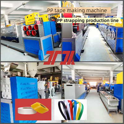 Linha de produção de fita de cinta de revestimento de PP de única parafusa de alta velocidade Máquina de revestimento de PP Equipamento de produção de linha de PP 5-19mm PP