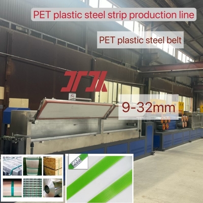 Equipamento de extrusão Linha de produção de cintos de plástico PET de alta velocidade Equipamento de fixação de cintos de PET Máquina de fabricação de cintos de PET com sistema de controlo PLC