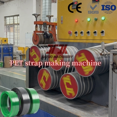 Máquina para fabricação de fita PET com capacidade de 400-450kg/H, com enrolador totalmente automático e produção de fita PET de alta tensão