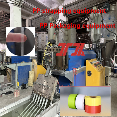 Equipamento de embalagem de plástico de PP Linha de produção de fita de embalagem de PP com largura de 5-19 mm