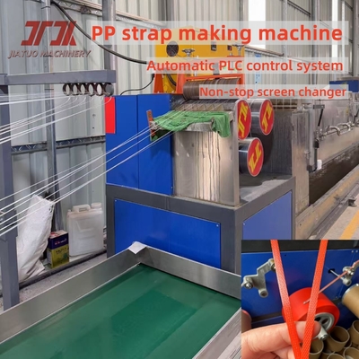 Linha de produção de tiras de plástico de 120-200 kg/h totalmente automática com câmbio de tela sem parar