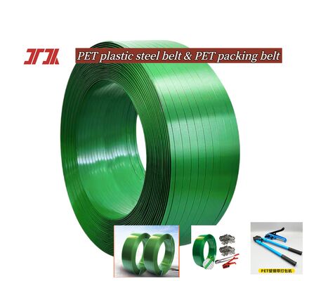9-32mm PET plástico de correia de embalagem de PP PET faixa feita de 100% de material PET reciclado
