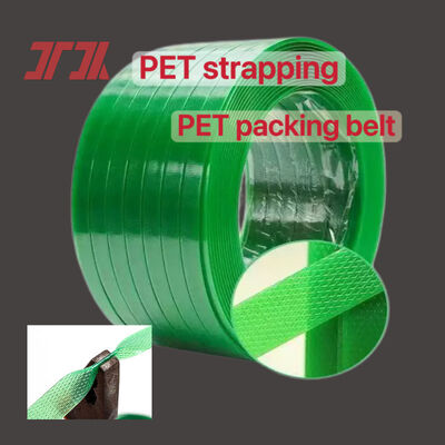 Cinta de embalagem PET de 9-25mm, cinta de aço plástico PET, cinta de embalagem PET com trituração de material de garrafa 100%