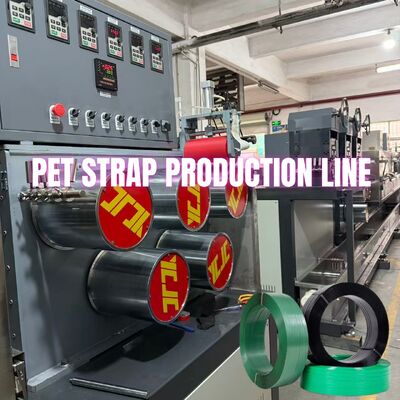 Máquina automática de fabricação de tiras de polipropileno de 5-19 mm com controle PLC e capacidade de 220-250 kg/h